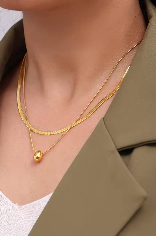 Teardrop Double Necklace