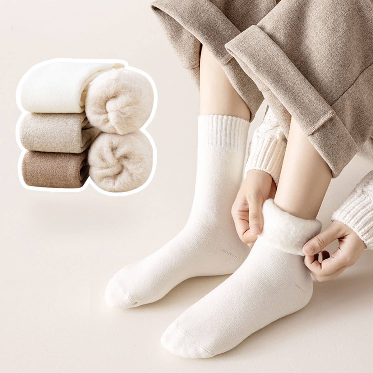 Thermal Fleece Crew Socks - Image 12