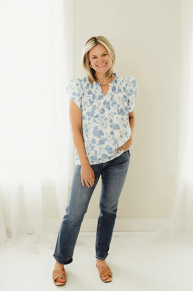 Two Tone Floral Print - Image 2