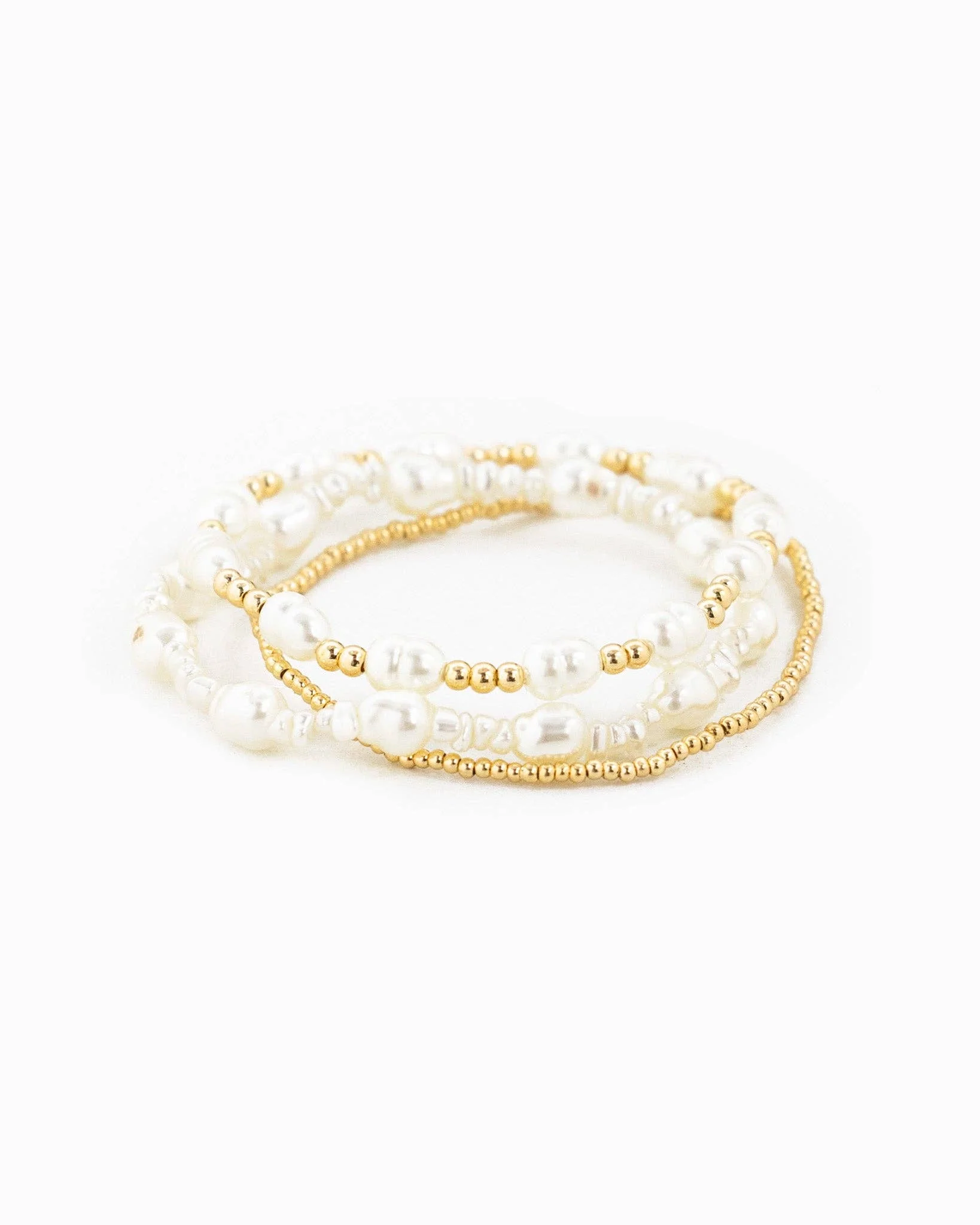 Pearl Gold Bracelet Set - Image 2