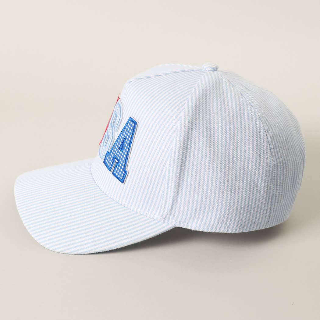 Blue "USA" Striped Hat - Image 5