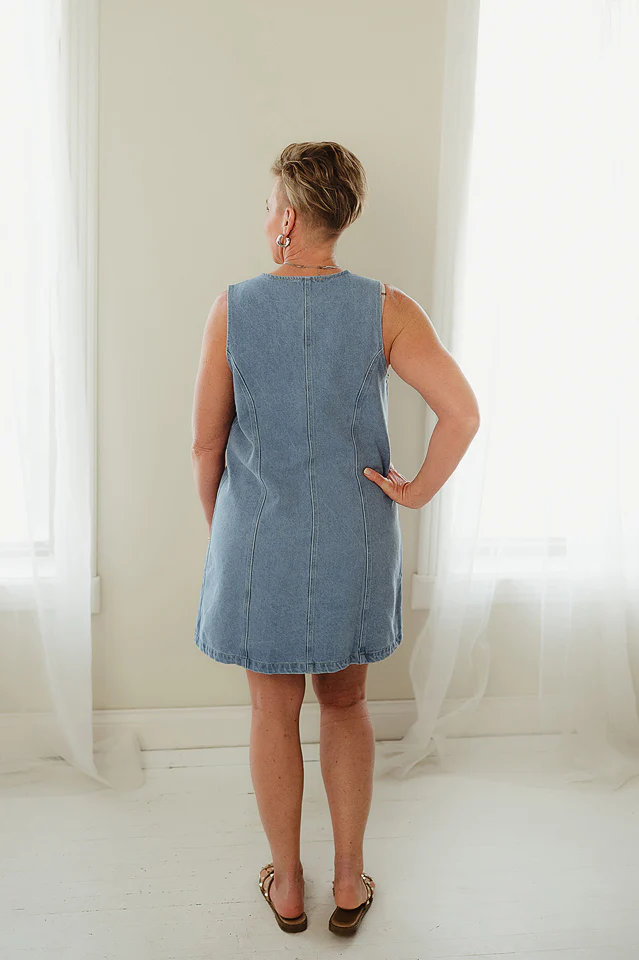 Everyday Polished Denim Dress - Image 4