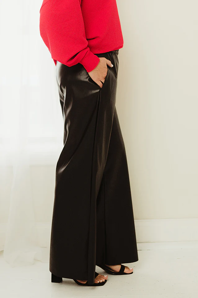 Luxe Faux Leather Pants - Image 3
