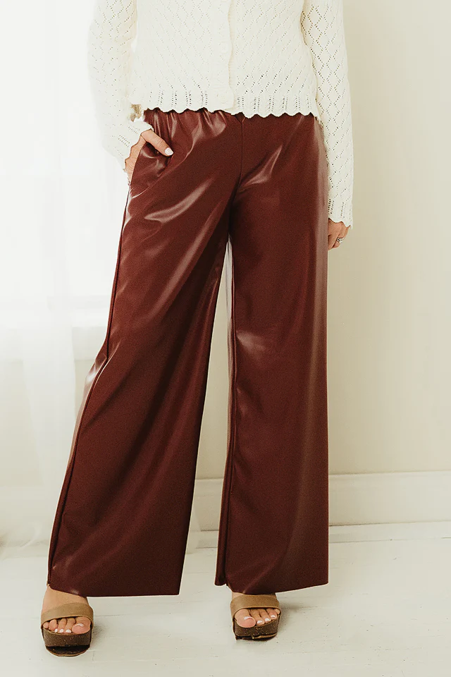 Luxe Faux Leather Pants - Image 5