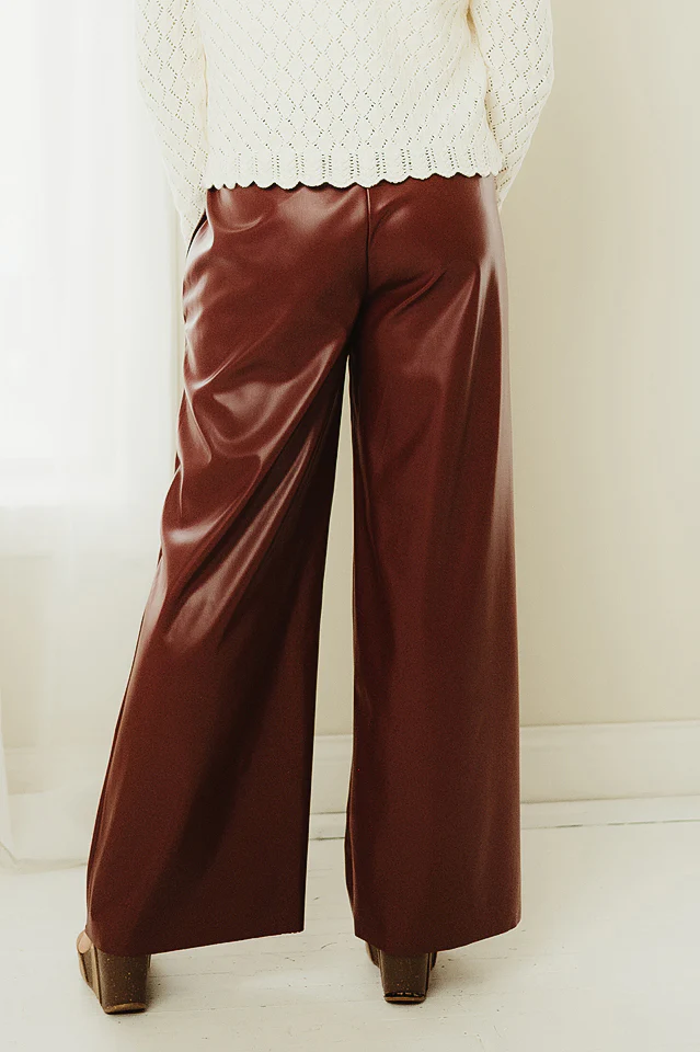 Luxe Faux Leather Pants - Image 7