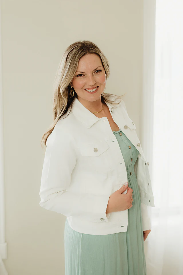 White Classic Denim Jacket - Image 2