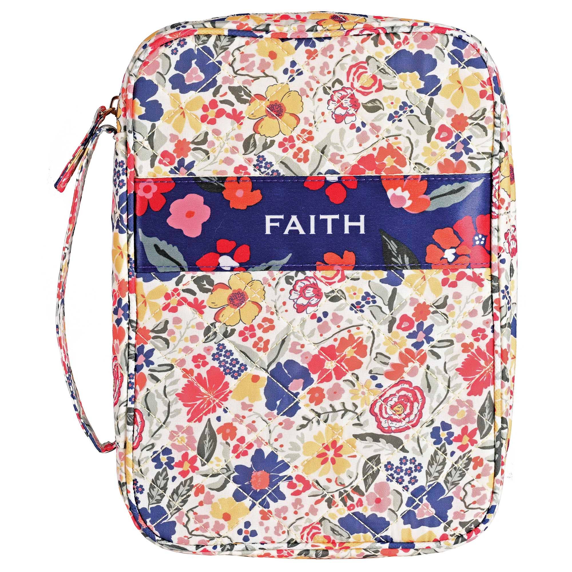 Floral Faith Quilted Bible Case