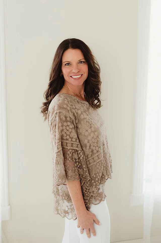 Khaki Felicity Lace Tiered Blouse - Image 3