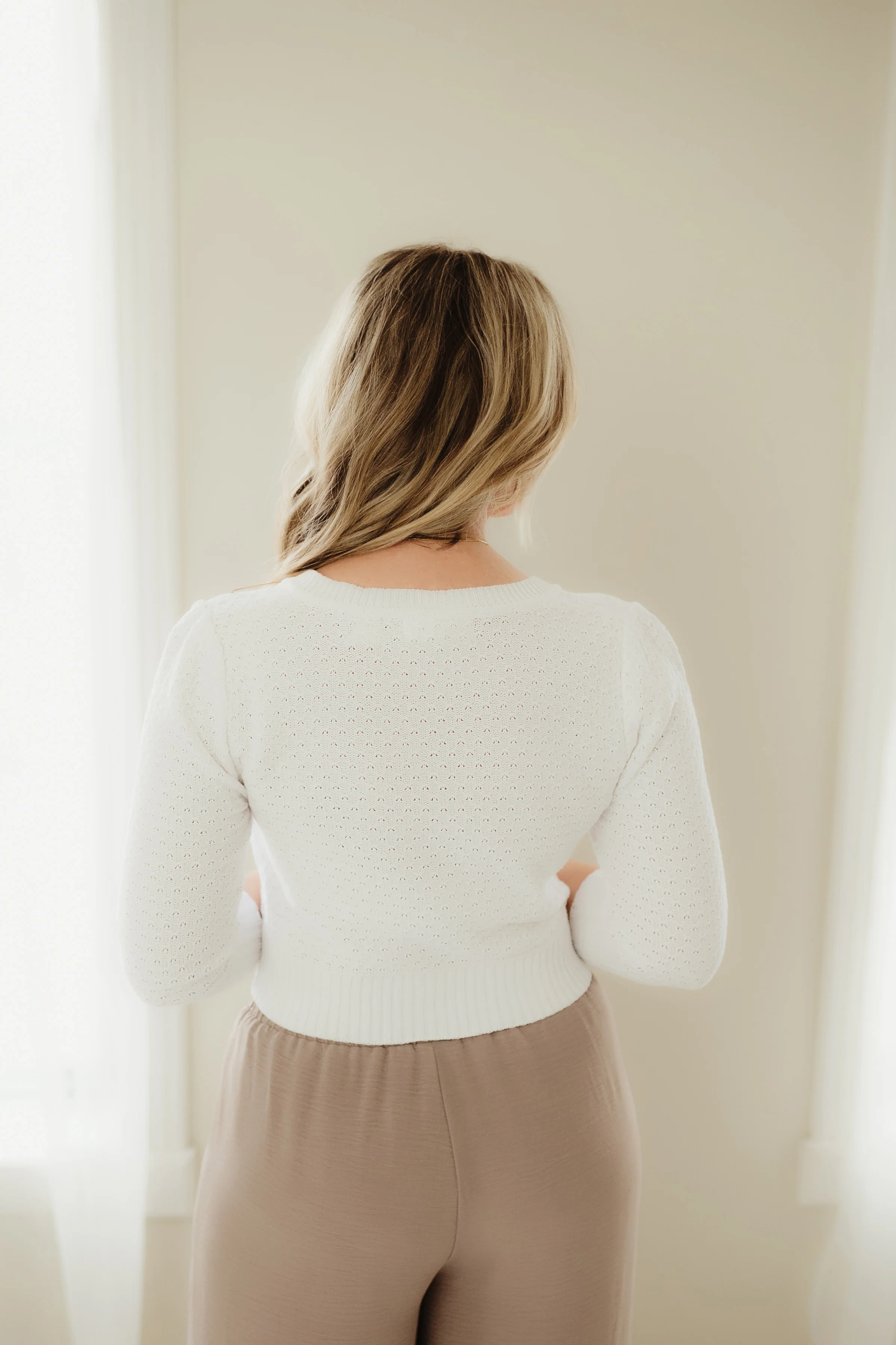 White Sweetheart Cardigan - Image 4