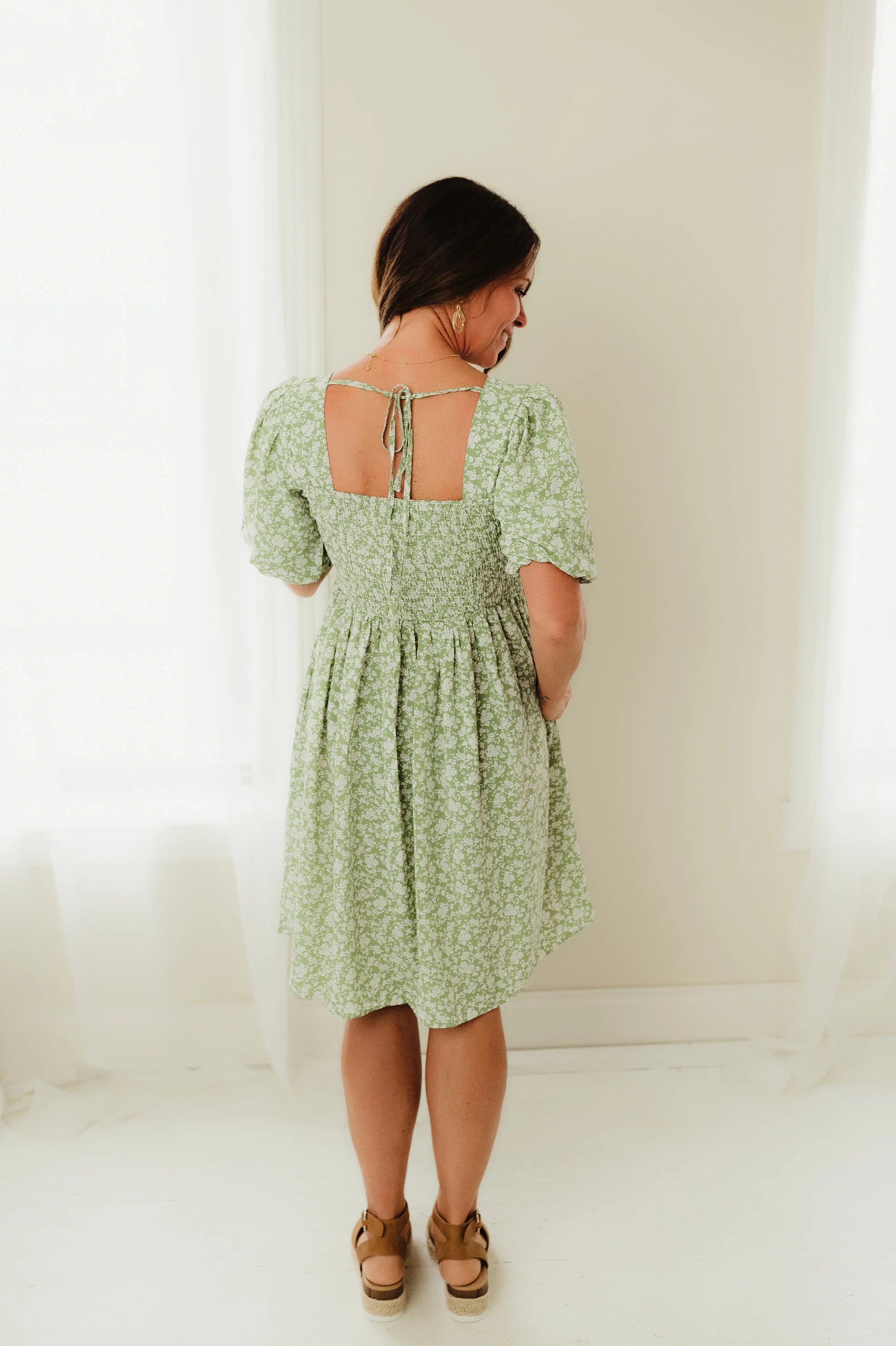 Sage Sun Kissed Daisy Dress - Image 3