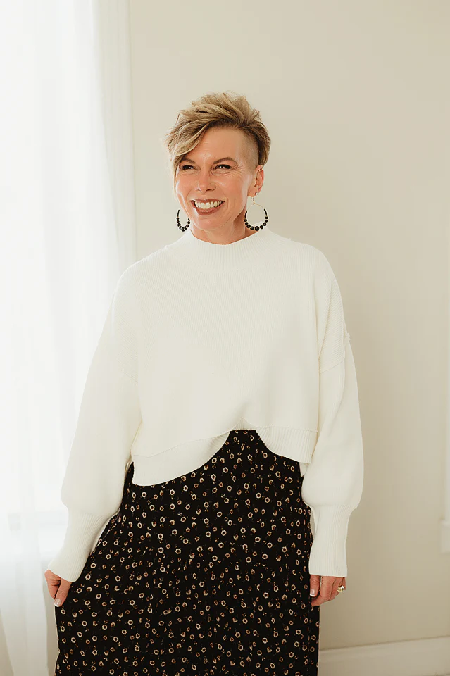 Oversized Cropped Sweater {more colors available} - Image 7