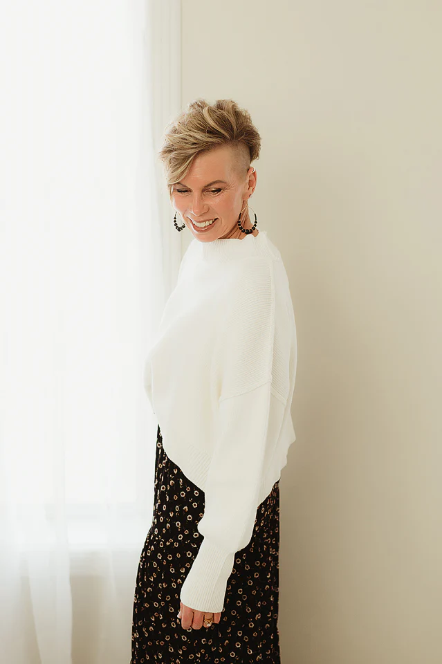 Oversized Cropped Sweater {more colors available} - Image 8